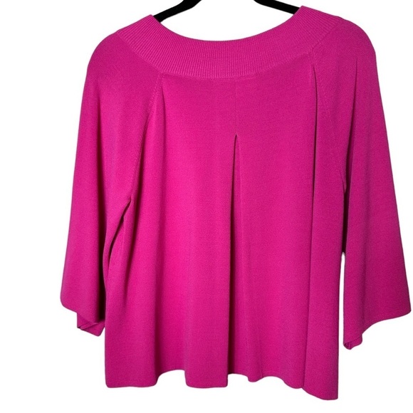 Cable & Gauge Sweater Shrug Cardigan Sweater 3/4 Flare Sleeve Pink Size Small - Picture 7 of 11